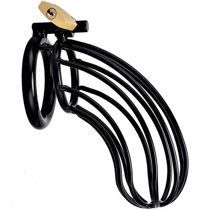 Gaiola De Castidade Peniana Homem Metal - Alcatraz Preto