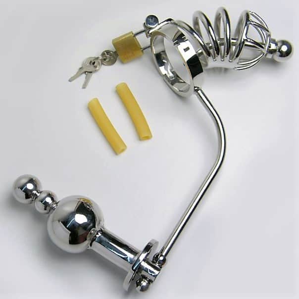 Gaiola De Castidade Peniana Plug Anal & Uretral