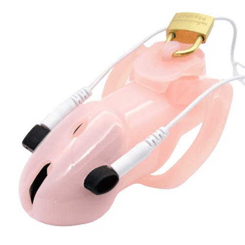 Gaiola De Castidade Peniana Resina Deusa Elétrica Rosa