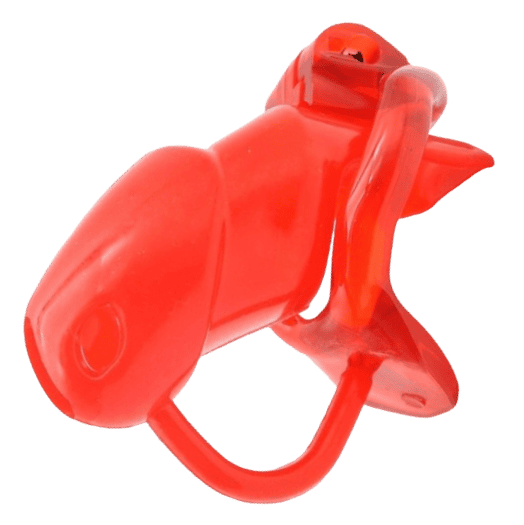 Gaiola De Castidade Peniana Gb 7000 Vermelho Em Resina