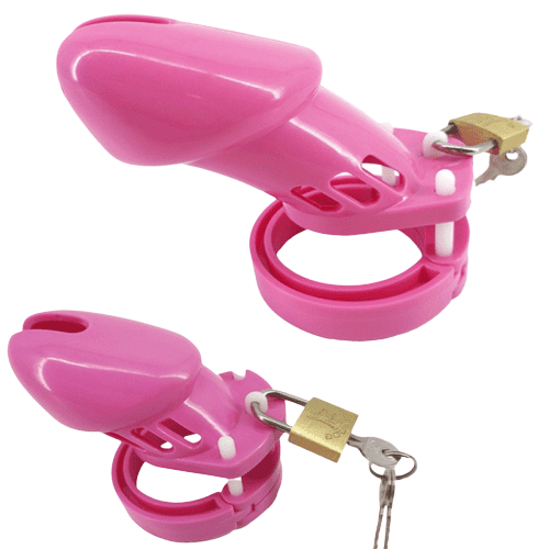 Gaiola De Castidade Plástico Peniana Gb 6000 Rosa Escuro