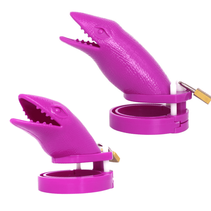 Gaiola De Castidade Plástico Peniana Jacaré Roxo