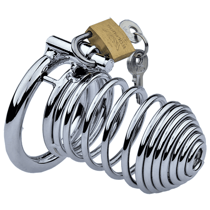 Gaiola De Castidade Peniana Homem - Metal - Espiral