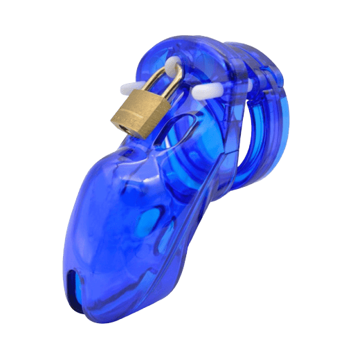 Gaiola De Castidade Plástico Peniana Gb 3000 Azul