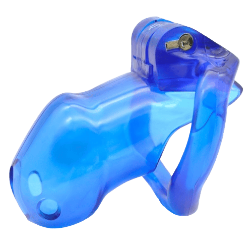 Gaiola De Castidade Peniana Gb 3000 Azul Em Resina