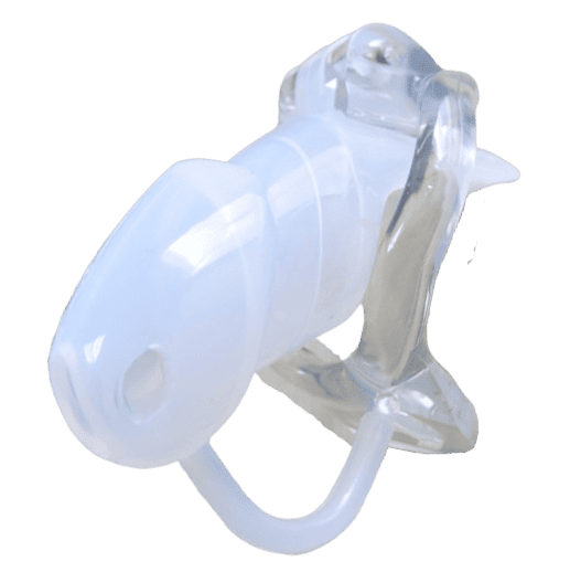 Gaiola De Castidade Peniana Gb 7000 Branco Em Resina