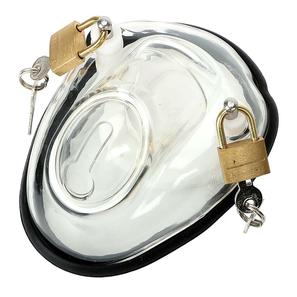 Gaiola De Castidade Plástico Peniana O Baú Transparente