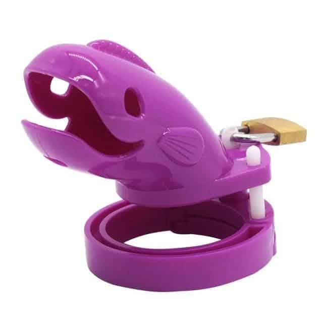 Gaiola De Castidade Plástico Peniana O Peixe Violeta