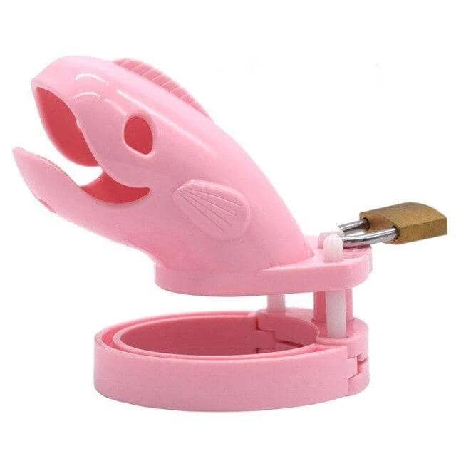 Gaiola De Castidade Plástico Peniana O Peixe Rosa