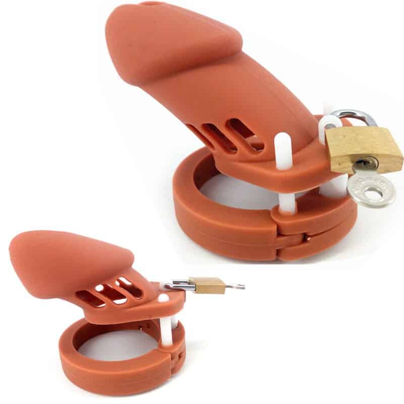 Gaiola De Castidade Peniana Silicone Gb 6000 Marrom