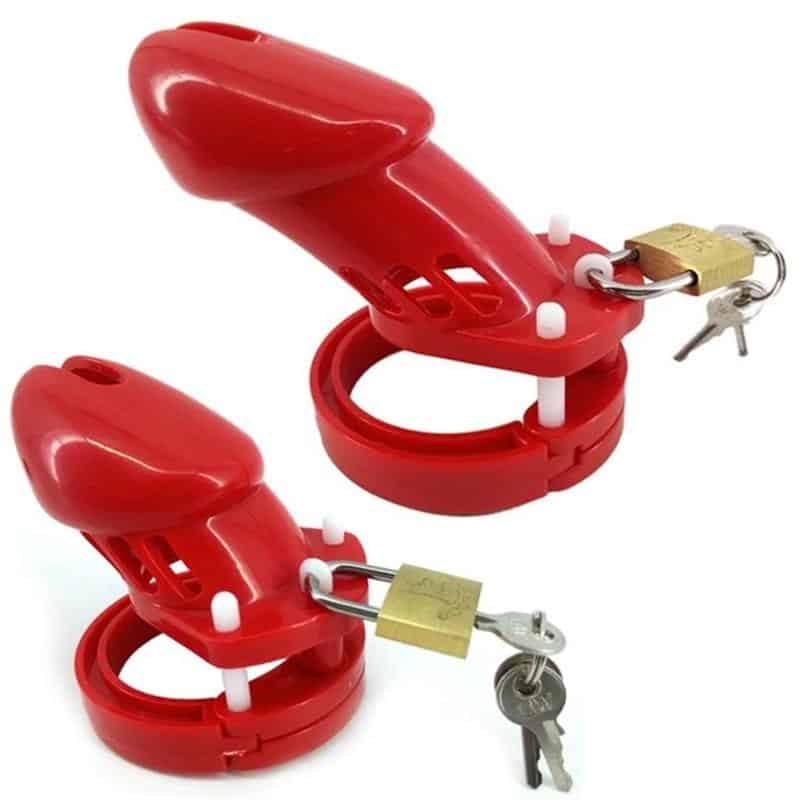 Gaiola De Castidade Plástico Peniana Gb 6000 Vermelho