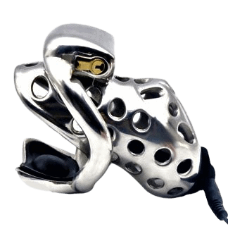 Gaiola De Castidade Peniana Elétrico - Metal - V3 S